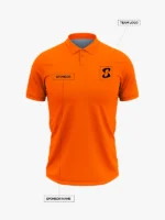Custom Printed Polo T-Shirts – Premium Cotton (Orange) | Company Polo Shirts with Logo