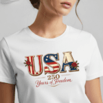 America 250 Years of Freedom Patriotic T-Shirt | USA Semiquincentennial 1776–2026 Graphic Tee