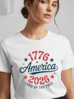 America 1776–2026 T-Shirt | Land of the Free USA 250th Anniversary  Patriotic Graphic Tee - Image 12
