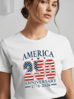 America 250 Anniversary T-Shirt | USA 250th Birthday Shirt | Semiquincentennial 1776–2026 Patriotic Graphic Tee - Image 15