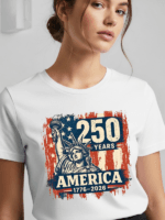America 250 Years T-Shirt | Statue of Liberty USA 250th Anniversary Semiquincentennial 1776–2026 Patriotic Graphic Tee - Image 15