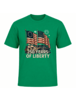 250 Years of Liberty Patriotic T-Shirt | American Flag USA 250th Anniversary Graphic Tee - Image 12