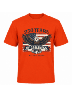 250 Years of Greatness Patriotic Eagle T-Shirt | USA 250th Anniversary American Flag 1776–2026 Graphic Tee - Image 13