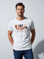 America 250 Years of Freedom Patriotic T-Shirt | USA Semiquincentennial 1776–2026 Graphic Tee - Image 3