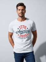 America 1776–2026 T-Shirt | Land of the Free USA 250th Anniversary  Patriotic Graphic Tee