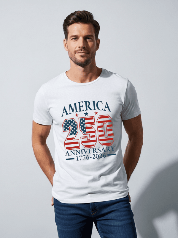 2 America 250 Anniversary T-Shirt | USA 250th Birthday Shirt | Semiquincentennial 1776–2026 Patriotic Graphic Tee - Image 1