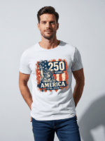 America 250 Years T-Shirt | Statue of Liberty USA 250th Anniversary Semiquincentennial 1776–2026 Patriotic Graphic Tee