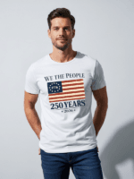 We The People 250 Years T-Shirt | USA 250th Anniversary American Flag 1776–2026 Graphic Tee