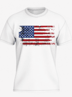 Vintage American Flag Patriotic T-Shirt | Distressed USA Flag Graphic Tee | Classic Red White Blue Independence Day Shirt - Image 2