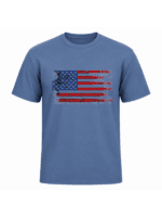 Vintage American Flag Patriotic T-Shirt | Distressed USA Flag Graphic Tee | Classic Red White Blue Independence Day Shirt - Image 15