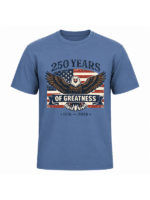 250 Years of Greatness Patriotic Eagle T-Shirt | USA 250th Anniversary American Flag 1776–2026 Graphic Tee - Image 7