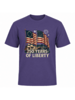 250 Years of Liberty Patriotic T-Shirt | American Flag USA 250th Anniversary Graphic Tee - Image 7
