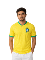 Brazil Home Soccer Jersey 2022 – Classic Yellow Brazil Football Fan Jersey - Image 4