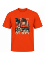 250 Years of Liberty Patriotic T-Shirt | American Flag USA 250th Anniversary Graphic Tee - Image 8