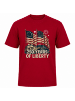 250 Years of Liberty Patriotic T-Shirt | American Flag USA 250th Anniversary Graphic Tee - Image 9