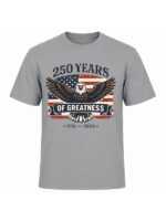 250 Years of Greatness Patriotic Eagle T-Shirt | USA 250th Anniversary American Flag 1776–2026 Graphic Tee - Image 10