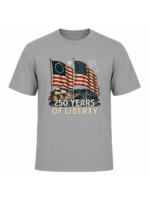 250 Years of Liberty Patriotic T-Shirt | American Flag USA 250th Anniversary Graphic Tee - Image 11