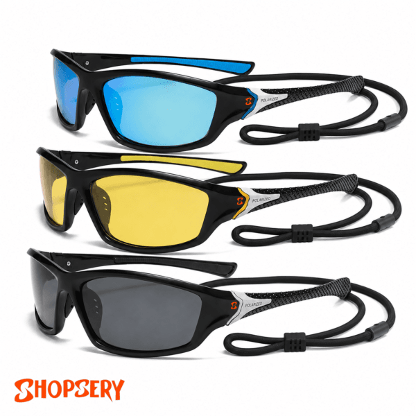 Shopsery Polarized Sports Sunglasses for Men 3 Pack Combo – UV400 Protection | HD Polarized Driving, Fishing & Cycling Sunglasses - Image 7