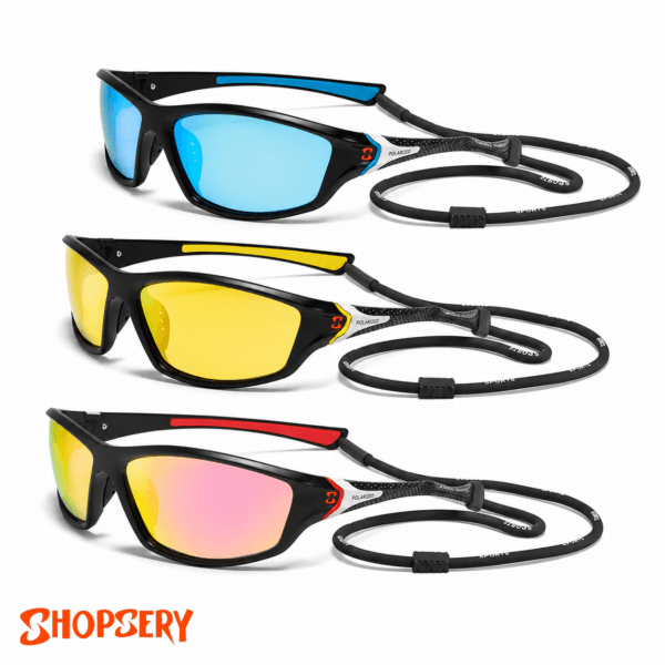 Shopsery Polarized Sports Sunglasses for Men 3 Pack Combo – UV400 Protection | HD Polarized Driving, Fishing & Cycling Sunglasses - Image 8