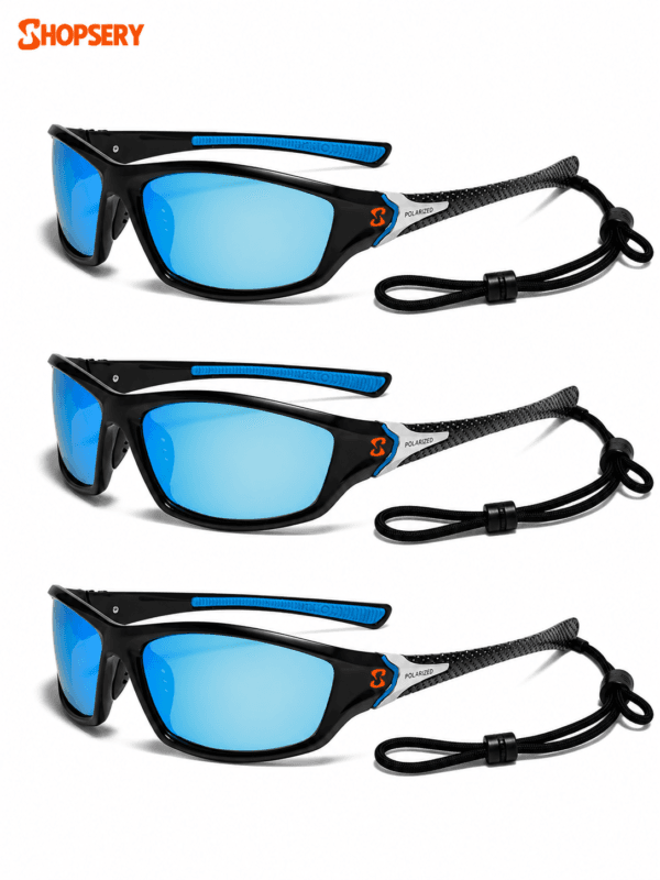 Shopsery Polarized Sports Sunglasses for Men 3 Pack Combo – UV400 Protection | HD Polarized Driving, Fishing & Cycling Sunglasses - Image 5