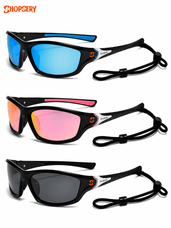 Shopsery Polarized Sports Sunglasses for Men 3 Pack Combo – UV400 Protection | HD Polarized Driving, Fishing & Cycling Sunglasses - Image 11