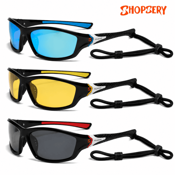 Shopsery Polarized Sports Sunglasses for Men 3 Pack Combo – UV400 Protection | HD Polarized Driving, Fishing & Cycling Sunglasses - Image 9