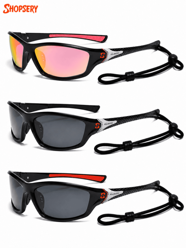 Shopsery Polarized Sports Sunglasses for Men 3 Pack Combo – UV400 Protection | HD Polarized Driving, Fishing & Cycling Sunglasses - Image 15