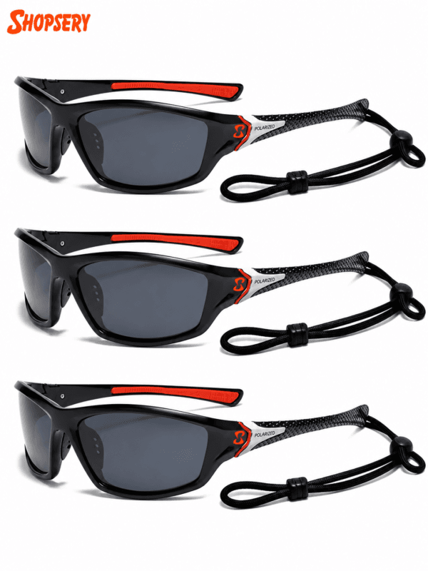Shopsery Polarized Sports Sunglasses for Men 3 Pack Combo – UV400 Protection | HD Polarized Driving, Fishing & Cycling Sunglasses - Image 4